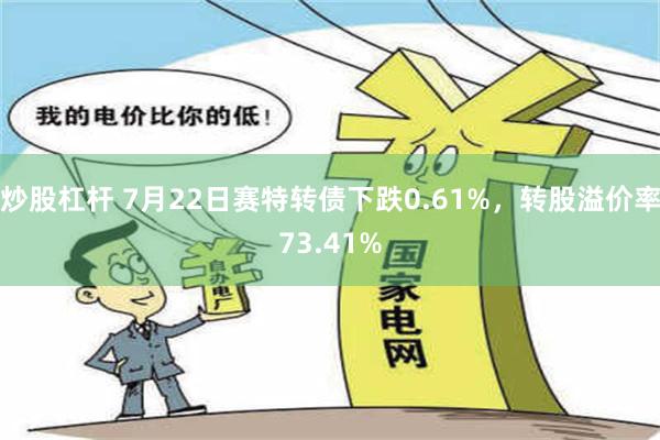 炒股杠杆 7月22日赛特转债下跌0.61%，转股溢价率73.41%